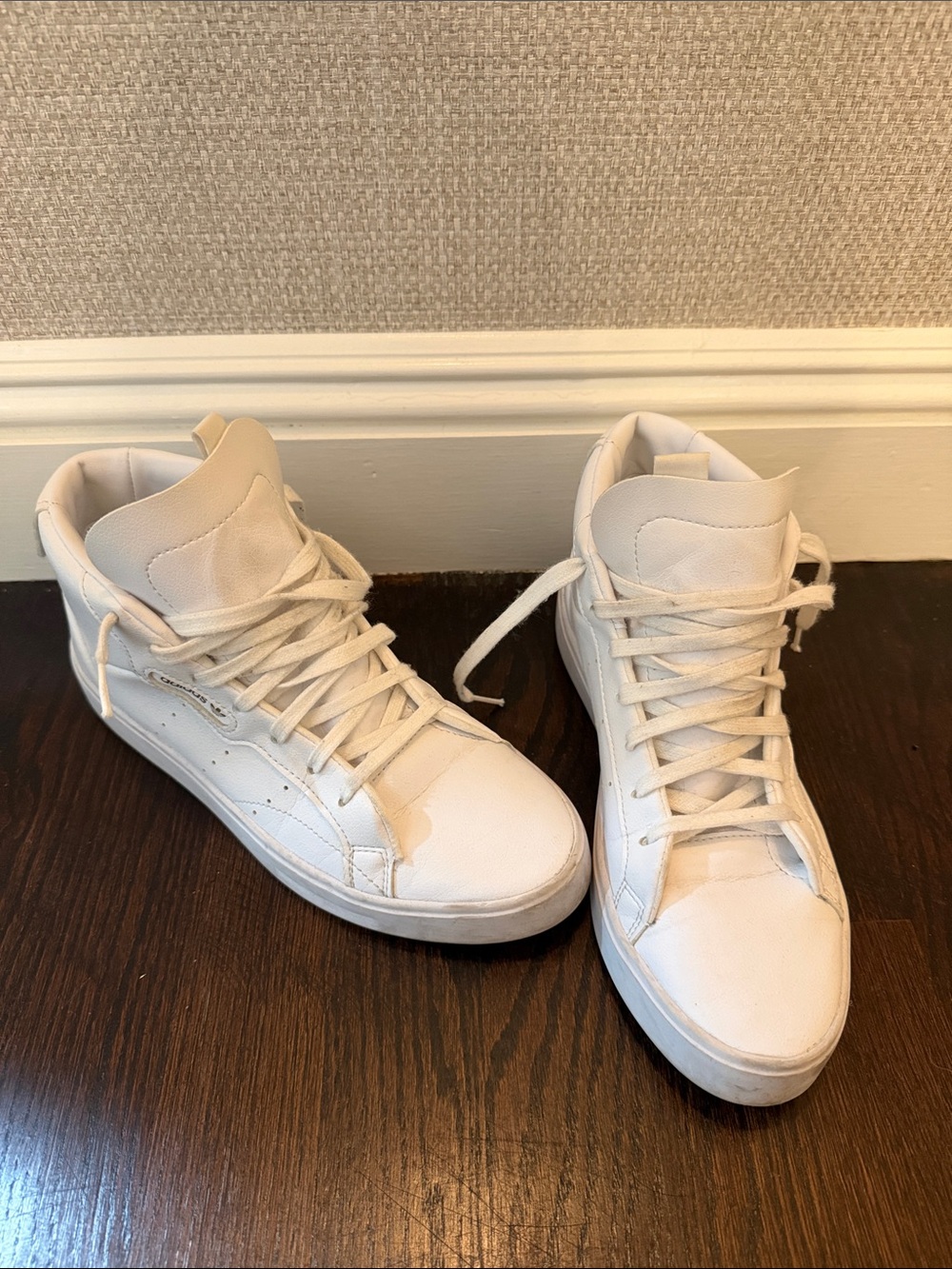 adidas White High-Top Sneakers